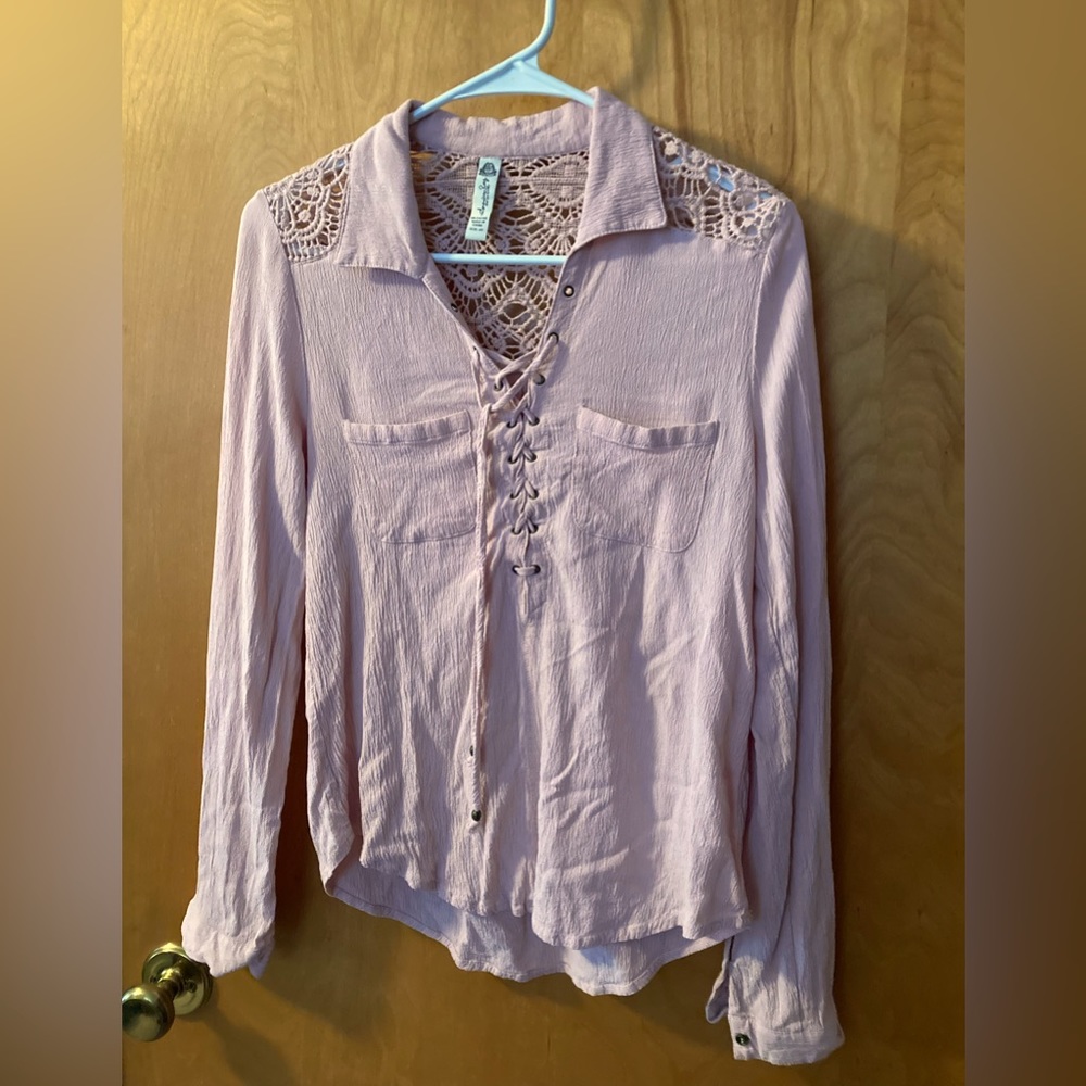 Rose Long Sleeve American Rag Top